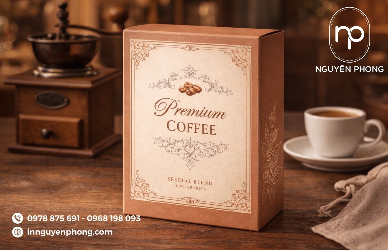 Hộp giấy đựng cà phê cao cấp